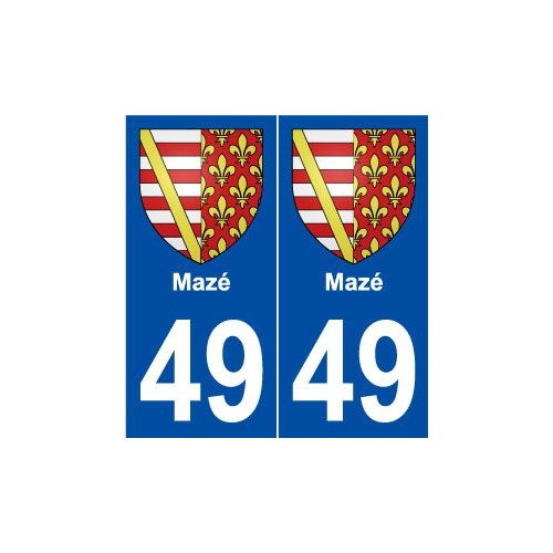 49 Mazé blason autocollant plaque stickers ville