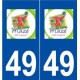 49 Mazé logo autocollant plaque stickers ville