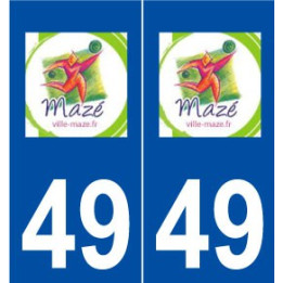 49 Mazé logo autocollant plaque stickers ville
