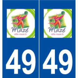 49 Mazé logo autocollant plaque stickers ville