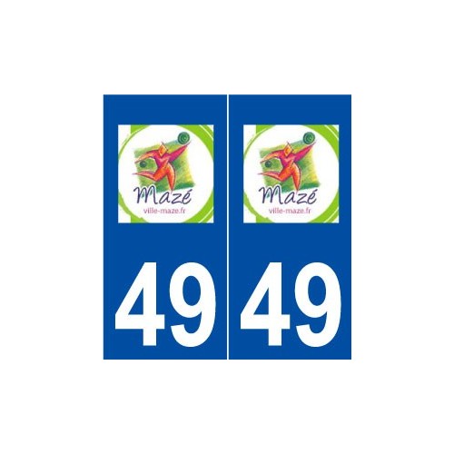 49 Mazé logo autocollant plaque stickers ville