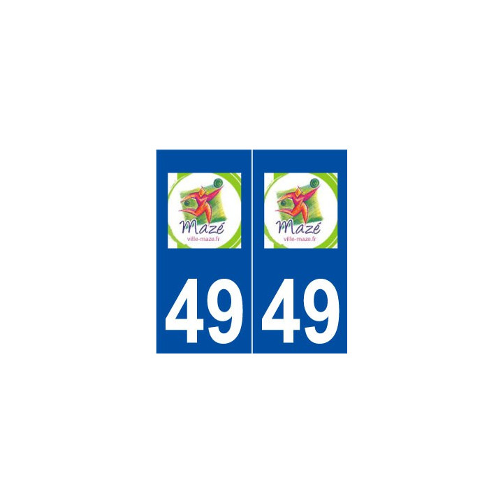 49 Mazé logo autocollant plaque stickers ville