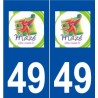 49 Mazé logo autocollant plaque stickers ville