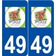 49 Mazé logo autocollant plaque stickers ville