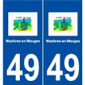 49 Mazières-en-Mauges logo autocollant plaque stickers ville