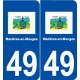 49 Mazières-en-Mauges logo autocollant plaque stickers ville