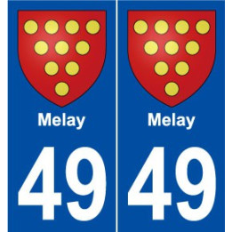 49 Melay blason autocollant plaque stickers ville