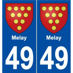 49 Melay blason autocollant plaque stickers ville