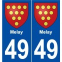 49 Melay blason autocollant plaque stickers ville
