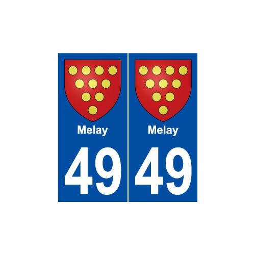49 Melay blason autocollant plaque stickers ville