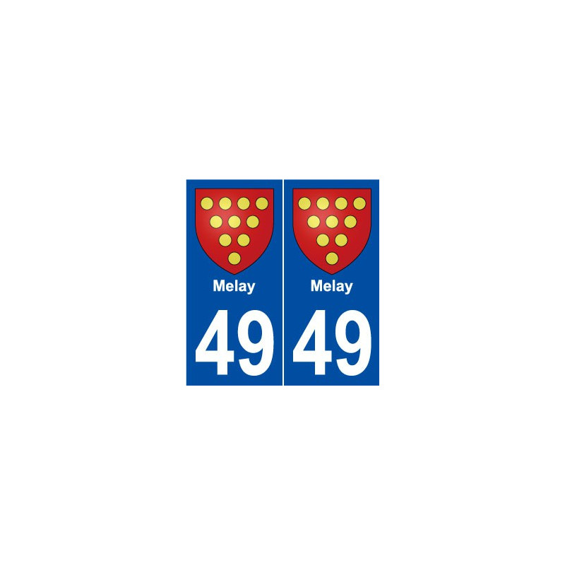 49 Melay blason autocollant plaque stickers ville