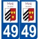 49 Miré logo autocollant plaque stickers ville