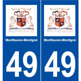 49 Montfaucon-Montigné logo autocollant plaque stickers ville