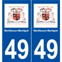 49 Montfaucon-Montigné logo autocollant plaque stickers ville