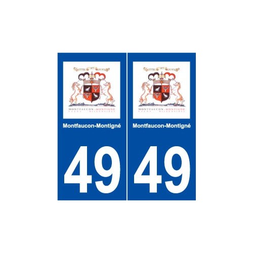 49 Montfaucon-Montigné logo autocollant plaque stickers ville