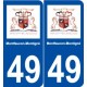 49 Montfaucon-Montigné logo autocollant plaque stickers ville