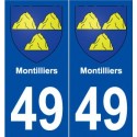 49 Montilliers blason autocollant plaque stickers ville