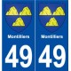 49 Montilliers blason autocollant plaque stickers ville