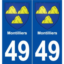 49 Montilliers blason autocollant plaque stickers ville