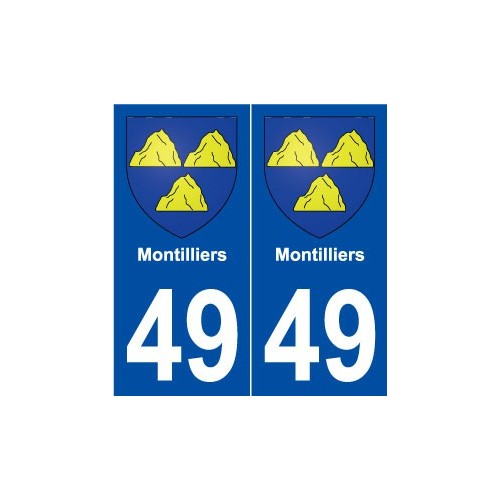 49 Montilliers blason autocollant plaque stickers ville