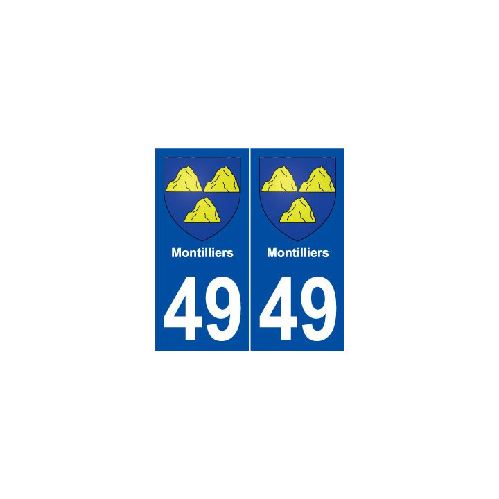 49 Montilliers blason autocollant plaque stickers ville