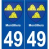49 Montilliers blason autocollant plaque stickers ville