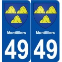 49 Montilliers blason autocollant plaque stickers ville