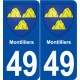 49 Montilliers blason autocollant plaque stickers ville