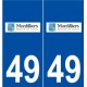 49 Montilliers logo autocollant plaque stickers ville