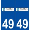 49 Montilliers logo autocollant plaque stickers ville