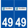 49 Montilliers logo autocollant plaque stickers ville