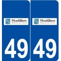 49 Montilliers logo autocollant plaque stickers ville