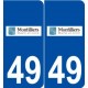 49 Montilliers logo autocollant plaque stickers ville