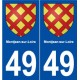 49 Montjean-sur-Loire blason autocollant plaque stickers ville