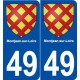 49 Montjean-sur-Loire blason autocollant plaque stickers ville