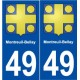 49 Montreuil-Bellay blason autocollant plaque stickers ville