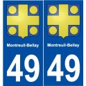 49 Montreuil-Bellay blason autocollant plaque stickers ville