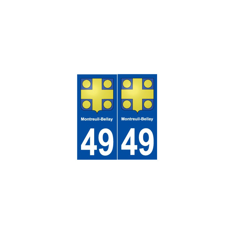 49 Montreuil-Bellay blason autocollant plaque stickers ville