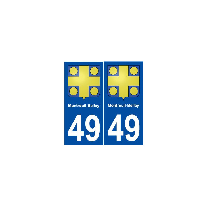 49 Montreuil-Bellay blason autocollant plaque stickers ville