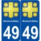 49 Montreuil-Bellay blason autocollant plaque stickers ville