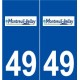 49 Montreuil-Bellay logo autocollant plaque stickers ville