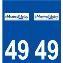 49 Montreuil-Bellay logo autocollant plaque stickers ville