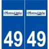 49 Montreuil-Bellay logo autocollant plaque stickers ville