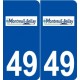 49 Montreuil-Bellay logo autocollant plaque stickers ville