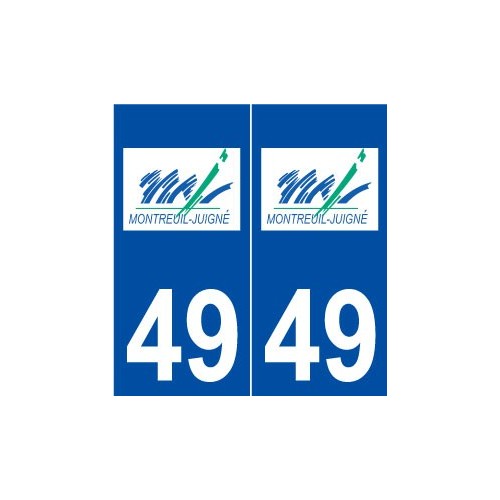 49 Montreuil-Juigné logo autocollant plaque stickers ville