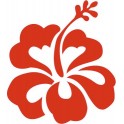Fiore di ibisco adesivo auto 11,5 x 10,5 cm
