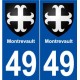 49 Montrevault blason autocollant plaque stickers ville