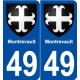 49 Montrevault blason autocollant plaque stickers ville