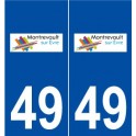 49 Montrevault logo autocollant plaque stickers ville