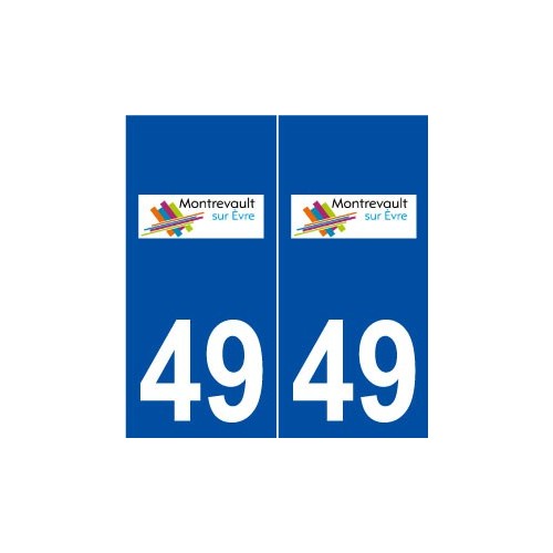 49 Montrevault logo autocollant plaque stickers ville